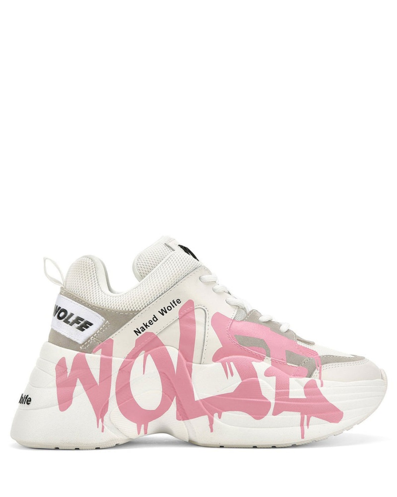 Adidasi Naked Wolfe Track Logo Dama Albi Roz | BKQ8572EF