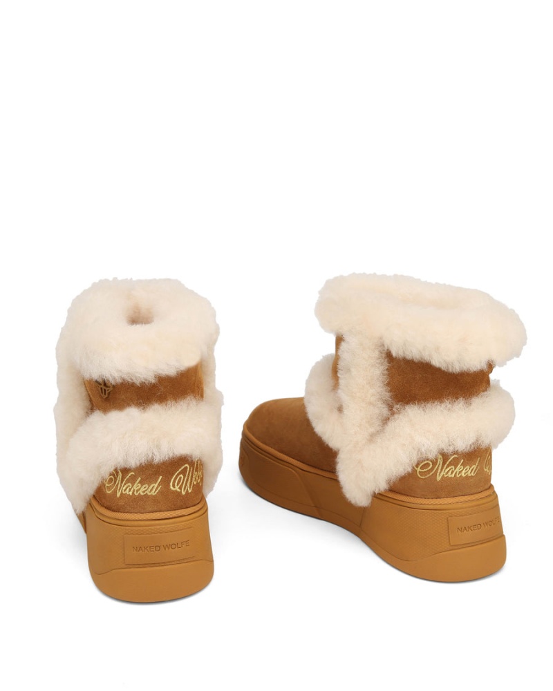 Cizme Naked Wolfe K-01 Shearling Barbati Maro | KJZ7630OM