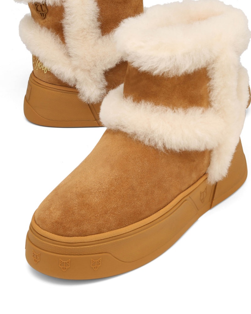 Cizme Naked Wolfe K-01 Shearling Barbati Maro | KJZ7630OM