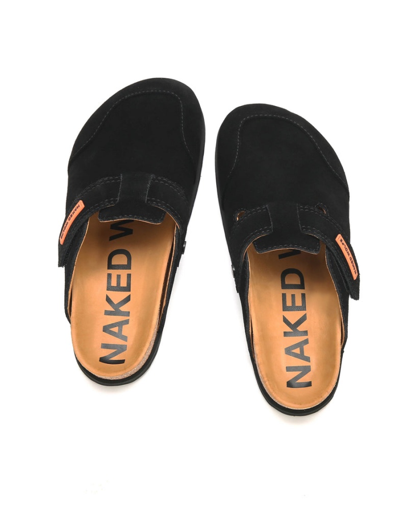 Papuci Naked Wolfe Melt Piele Intoarsa Barbati Negrii | DDY147UE