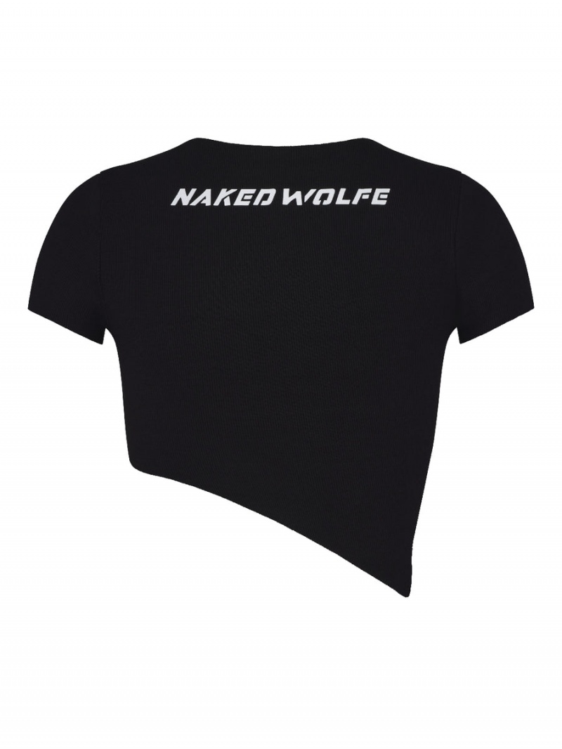 Topuri Decupate Naked Wolfe Asymmetrical Dama Negrii | MCL3091IP